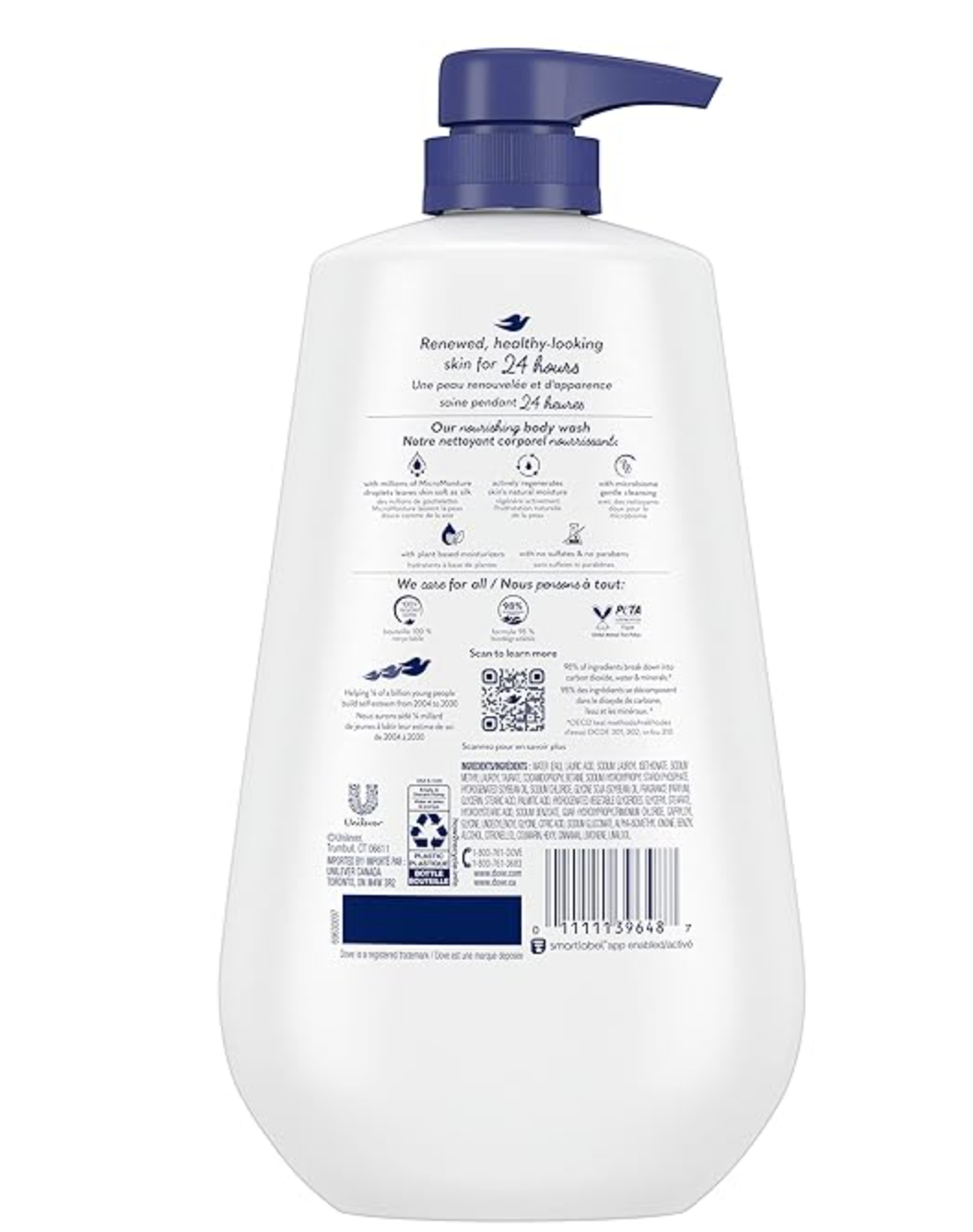 Dove Body Wash with Pump Deep Moisture For Dry Skin Moisturizing Skin Cleanser with 24hr Renewing MicroMoisture Nourishes The Driest Skin 30.6 oz